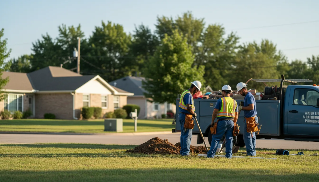 Residential water line and bathroom plumbing service in Bremen, AL